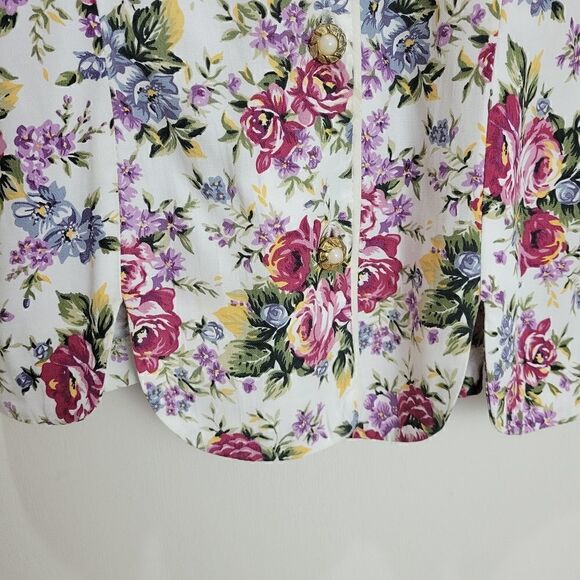 VintageāMs.āBasiaĀ CaliforniaāFloralāBlouse - Picture 5 of 11